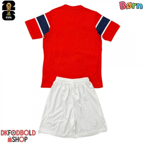 Norge Hjemmebanesæt Børn VM 2026 Kort ærmer (+ korte bukser)